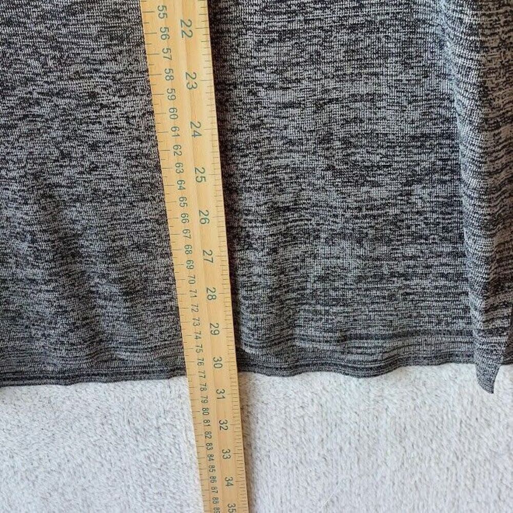 Misook Knit Womens 3X Scoop Neck Tunic Tank Heathered Gray Side Slit Top - Picture 8 of 8